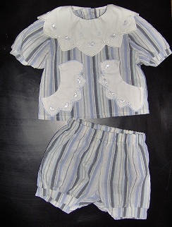 Ensemble b&eacute;b&eacute; &agrave; rayures 02