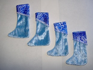 Botillons bleu velours 10